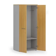 Szafy biurowe - Szafa ubraniowa biurowa PRIMO GRAY, 1 półka, drążek do szafy, 1781 x 800 x 500 mm, szary/buk - miniaturka - grafika 1