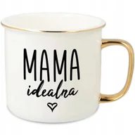 Kubki - KUBEK UCHO RANT ZŁOTY PORCELANOWY RETRO 280ML PREZENT DLA MAMA IDEALNA WZ - miniaturka - grafika 1