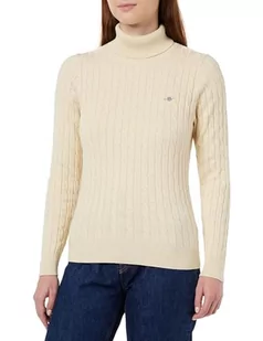 GANT Damski sweter ze stretchem bawełnianym, len, XXL - Swetry damskie - miniaturka - grafika 1