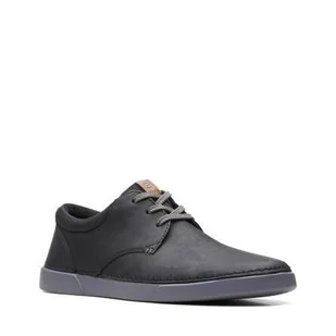 Clarks Gereld Lace [black leather] - rozmiar 43 - Półbuty męskie - miniaturka - grafika 1