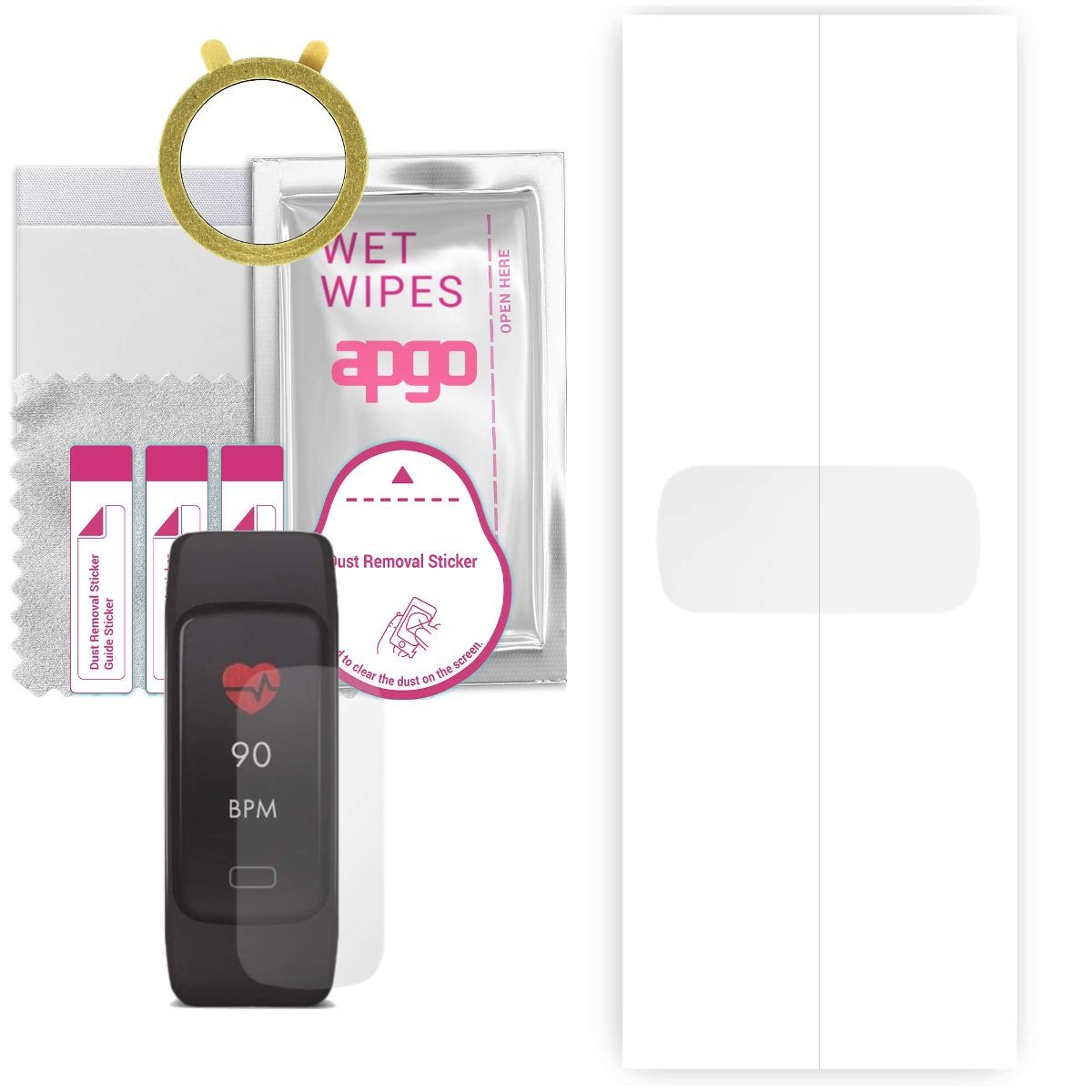 1x Folia hydrożelowa do Forever Fit SB-130 - apgo Smartwatch Hydrogel Protection Ochrona na ekran smartwatcha