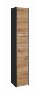 Nowoczesny słupek do łazienki antracyt + dąb artisan M3-L58 - Szafki łazienkowe - miniaturka - grafika 1