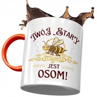 Kubki - Kubek Pomarańczowy dla Twojego Starego na Prezent z Nadrukiem ze Zdjęciem + Opakowanie na prezent (wzór 04) - miniaturka - grafika 1