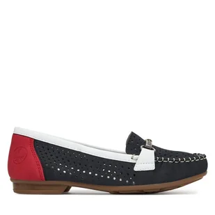 Mokasyny Rieker 40065-14 Granatowy - Mokasyny damskie - miniaturka - grafika 1