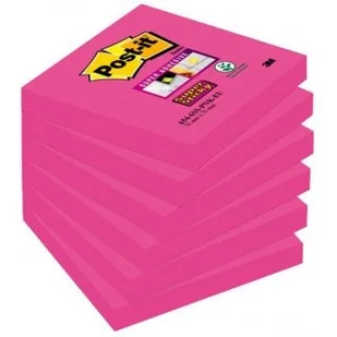 Karteczki Post-It Super Sticky 76 X 76 Mm Fuksja - Gadżety  do biura - miniaturka - grafika 1