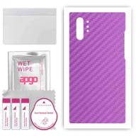 Szkła hartowane na telefon - Folia naklejka skórka strukturalna na TYŁ do Samsung Galaxy Note 10+ -  Carbon Fioletowy - apgo SKINS - miniaturka - grafika 1