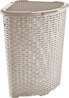 Kosze na bieliznę - Kosz na pranie Katex narożny Rattan 52l beżowy - miniaturka - grafika 1