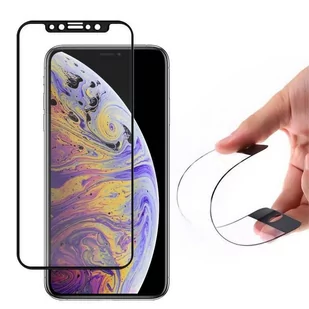 Wozinsky Full Cover Flexi Nano folia szklana szkło hartowane z ramką iPhone 12 mini czarny - Szkła hartowane na telefon - miniaturka - grafika 3