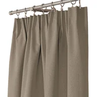 Zasłony - Gotowa zasłona do salonu 100% zaciemniająca na taśmie, kolor szaro-beżowy, rozmiar 140x250 cm, BLACKOUT - miniaturka - grafika 1