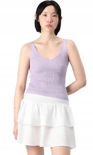 VERO MODA BIAŁA MINI SPÓDNICA Z FALBANĄ I WYSOKIM STANEM M KTB - Spódnice - miniaturka - grafika 1