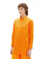 Bluzki damskie - TOM TAILOR Denim Damski bluzka w paski 1032792, 31684 - Bright Mango Orange, L - miniaturka - grafika 1