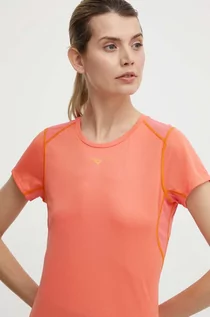 Koszulki sportowe damskie - Mizuno t-shirt do biegania DryAeroFlow kolor pomarańczowy J2GAB204 - grafika 1