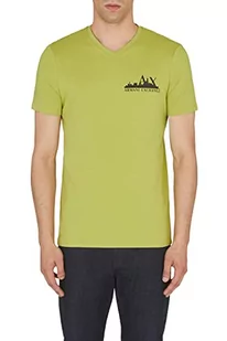 Armani Exchange Męski t-shirt Slim Fit, Skyline Logo T-Shirt, Oasis, bardzo duży, oaza, XXL - Koszulki męskie - miniaturka - grafika 1
