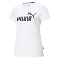 Koszulki sportowe damskie - Damska koszulka z logo Essentials PUMA White - miniaturka - grafika 1