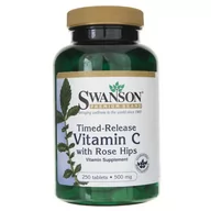 Suplementy naturalne - Swanson, Witamina C z dziką różą o przedłużonym działaniu 500 mg, 250 tabletek - miniaturka - grafika 1