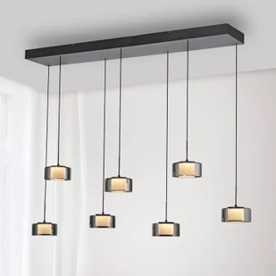 Paul Neuhaus Lampa wisząca LED Rika, czarna, długość 135 cm - Lampy sufitowe - miniaturka - grafika 1