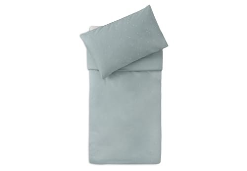 Jollein Pościel dziecięca – Twinkling, Sea Green – 100 x 140 cm – 100% bawełna – certyfikat Öko-Tex – pościel dziecięca z poszewką na poduszkę – komplet pościeli