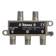 Rozgałęźniki i multiswitche do TV-SAT - Rozgałęźnik antenowy rtv 4-drożny F4D 453103 TELEVES - miniaturka - grafika 1