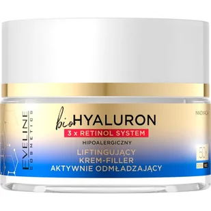 Eveline BIOHYALURON 3XRETINOL Krem do twarzy 50+ ODMŁADZAJĄCY, 50 ml 5903416026068 - Kremy do twarzy - miniaturka - grafika 1