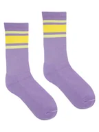 Skarpetki męskie - Skarpetki sportowe fioletowe - miniaturka - grafika 1