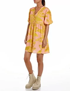 Replay Sukienka damska W9025, 010 Powder/Mustard, XXS, 010 Powder/Mustard, XXS - Sukienki - miniaturka - grafika 1