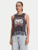 Koszulki i topy damskie - Noisy May Top Max 27034418 Szary Loose Fit - miniaturka - grafika 1