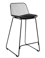 Taborety i hokery - Czarne industrialne krzesło barowe do wyspy M4-W92 - miniaturka - grafika 1