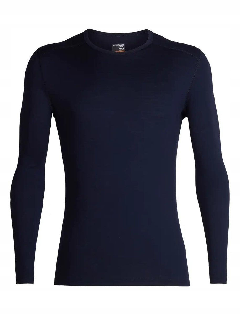 Bluza termoaktywna Icebreaker 200 Oasis L/S Crewe - granatowa