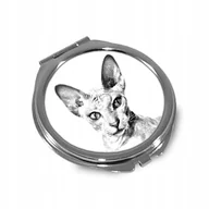 Lusterka do makijażu - Kot Peterbald Lusterko kieszonkowe składane - miniaturka - grafika 1