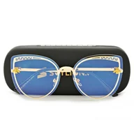 Okulary korekcyjne, oprawki, szkła - Damskie okulary do komputera z filtrem światła niebieskiego zerówki kolor złoty 2534-7 - miniaturka - grafika 1