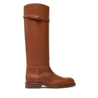 Kozaki damskie - Kozaki Polo Ralph Lauren 818959252001 Brązowy - miniaturka - grafika 1