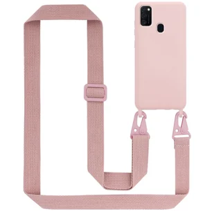 Łańcuszek Etui Do Samsung Galaxy M21 / M30s Pokrowiec w LIQUID RÓŻOWY Silicone TPU Obudowa Ochronny Cadorabo - Etui i futerały do telefonów - miniaturka - grafika 1