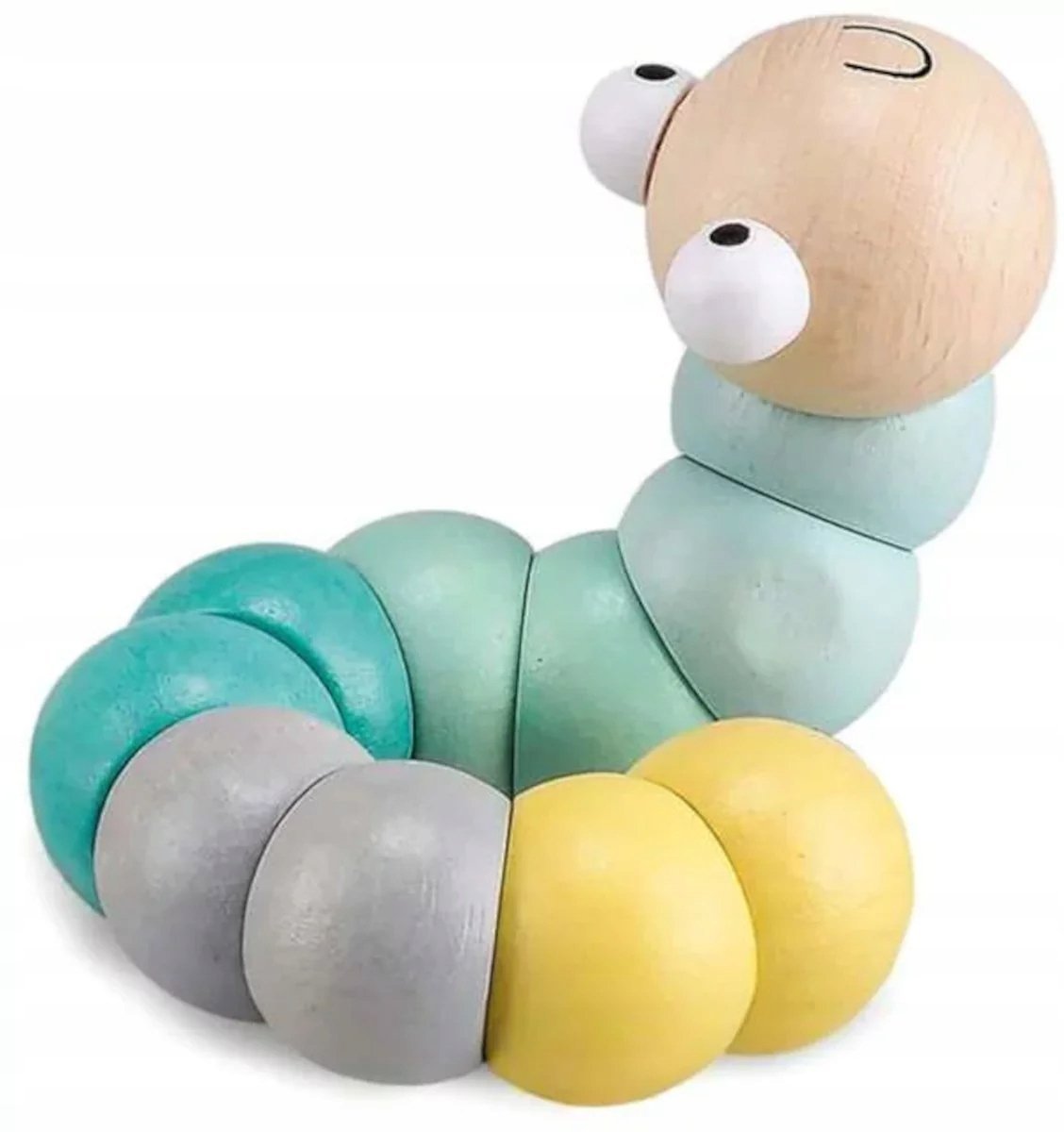 Elastyczna gąsienica pastelowo-niebieska +12mc Bigjigs