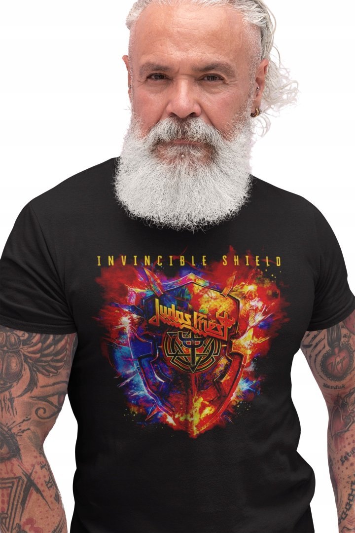 JUDAS PRIEST Koszulka T-Shirt Męski Invincible Shield Metal prezent M