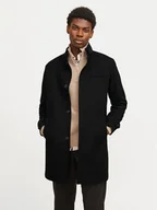 Płaszcze męskie - Jack & Jones Płaszcz wełniany Melton 12258672 Czarny Regular Fit - miniaturka - grafika 1