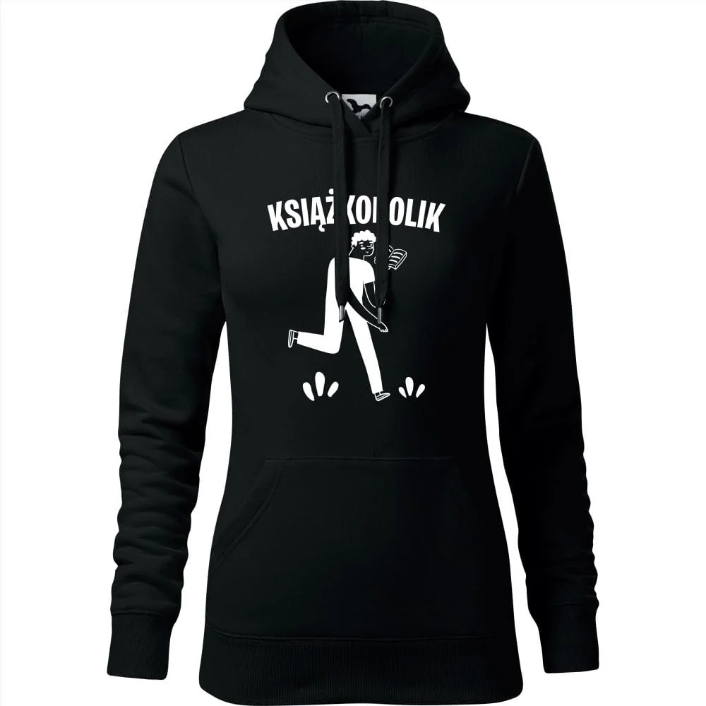 Damska Bluza Z Kapturem - Książkoholik Czarny 2xl