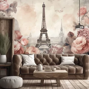 Fototapeta, Wieża Eiffla Shabby Chic (Rozmiar 300x210) - Fototapety - miniaturka - grafika 2