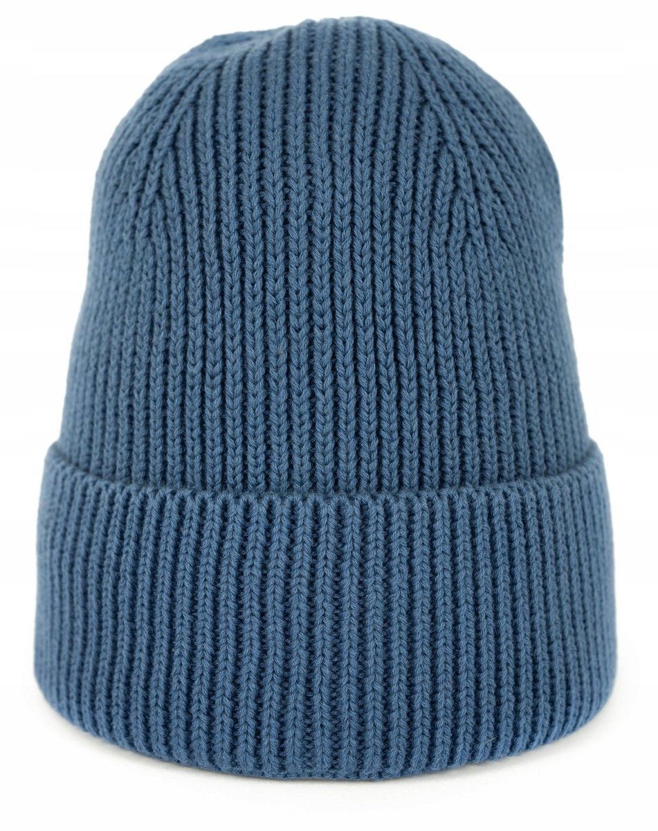 Bawełniana wywijana czapka Virrat drobno pleciona unisex cz23307-1