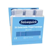 Apteczki i materiały opatrunkowe - Długie niebieskie plastry wykrywalne Cederroth Salvequick 39 szt. - miniaturka - grafika 1