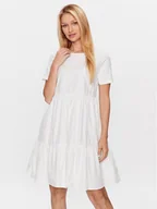 Sukienki - Noisy May Sukienka codzienna Loone 27025216 Biały Relaxed Fit - miniaturka - grafika 1