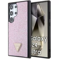 Etui i futerały do telefonów - Guess GUHCS24LHDGPPP S24 Ultra S928 różowy/pink hardcase Rhinestone Triangle - miniaturka - grafika 1