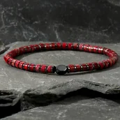 Inne - TEMU Bransoletka Elastyczna z Kolorowych Kamieni Naturalnych dla Mężczyzn i Kobiet - Żywe Koraliki z Kamienia Cesarza w Wielokolorowym Wydaniu, - miniaturka - grafika 1