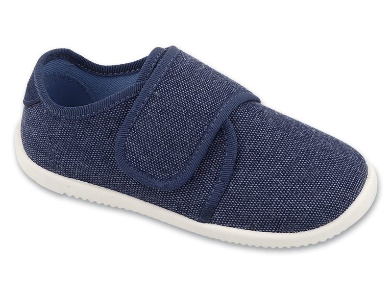 Kapcie dziecięce Barefoot Befado 904Y005 do przedszkola na rzep granat31-32