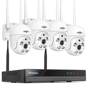 System kamer bezpieczeństwa Hiseeu, Wideorejestrator Sieciowy 10CH, wideo HD 5MP, WiFi 2,4GHz, dwukierunkowe audio - Systemy inteligentnych domów - miniaturka - grafika 1