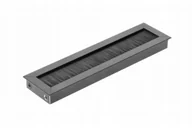 Gniazdka elektryczne - Gtv Przepust kablowy przelotka na kable 51 x 180 mm czarny mat - miniaturka - grafika 1