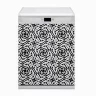 Dekoracje domu - Mata Bluedecor Magnes na zmywarkę Czarno-biały wzór 60x80 - miniaturka - grafika 1