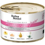 Mokra karma dla psów - Dolina Noteci PREMIUM dla psów małych ras JUNIOR bogata w serca z indyka z wątróbką z gęsi 6x185 g - miniaturka - grafika 1