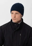 Czapki męskie - Prążkowana, zimowa czapka H-NORTH - miniaturka - grafika 1