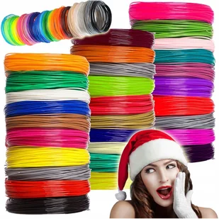 FILAMENT PLA Wkłady do Długopis 3D MIX KOLORÓW Duży Zestaw Filamenty 100m - Zabawki sensoryczne - miniaturka - grafika 1