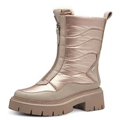 Moda i Uroda OUTLET - Marco Tozzi Damskie 2-26449-41 ciepłe buty z karmą, Taupe Met Comb, 39 EU - miniaturka - grafika 1